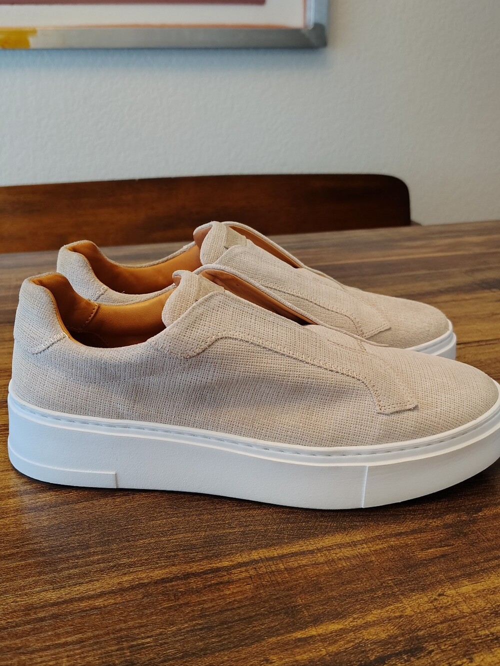Russell & Bromley Women's Tan Textured Park Mid Trainer Sz 42 11